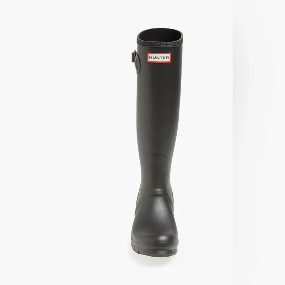 Hunter Original Women’s Slim Fit Tall Black Matte Rain Boots Sz 6 NEW
